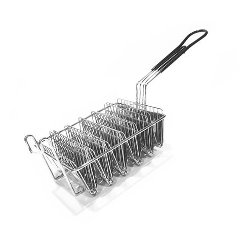 Stainless Steel Taco Fry Basket With Grip Handle Holds Up To 6 Shells For Crispy Tacos Deep Fryer Taco Holder Basket