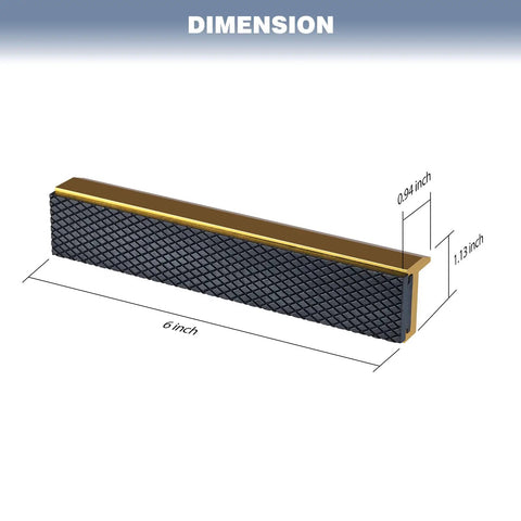 Six Inch Universal Soft Vise Jaws Pads With Heavy Duty Magnetic Bond, Multi Purpose Protector For Any Metal Vise, One Pair, Golden Finish, Keeps Wood Metal Plastic Tubing And Round Or Flat Surfaces Safe