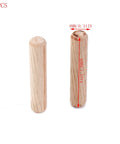 Rock Solid Wooden Dowel Pins Fifty Pieces Eight Millimeter By Forty Millimeter Eucalyptus Wood Rods side view showing measurements.