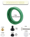 3 Inch Toilet Tank To Bowl Coupling Kit Compatible With Champion 4 shown with gasket, bolts, nuts, washers, and coupling nut