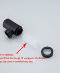 Contemporary Round Bottle P Trap Kit For Basin Sink One And A Quarter Inch Matte Black Brass Finish Durable Waste Drain Disassembled