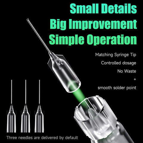 3 In 1 Jump Wire Solder Paste Kit For PCB Repair Pro Grade Flux 183-210 C with syringe and needle tips details