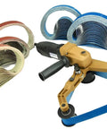 Badass Bbs-40a Pipe Polisher And Grinder Including 100 Sanding Belts Kit with variable speed and sanding belts for metal pipes.