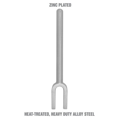 Front view of 15 16 Inch Ball Joint Separator Pickle Fork Tool Tie Rod Tool in heavy-duty steel, zinc-plated finish.