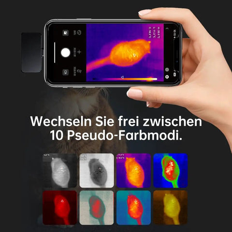 Grab And Go Portable Android Type C Thermal Camera 128 By 96 IR Resolution With Plug And Play Home Inspection Ready For HVAC Auto And Pet Detection Clear Thermal Imaging And Real Time Temperature Readouts on Android phone