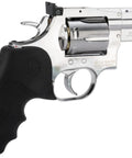 Dan Wesson 715 CO2 Powered Airsoft Revolver Low Power Version Silver Finish 2.5 Inch Barrel Blaze Orange Tip Preinstalled Realistic