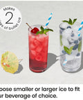 Dual Size Countertop Ice Maker For Home And Office, Fast 9 Ice Cubes In 7 Minutes, Large Or Small Bullet Ice with beverages