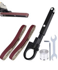 Heavy Duty Angle Grinder Belt Sander Attachment Portable Sanding Adapter With Stable Alloy Bracket For Woodworking Precision Grinding and tools included.