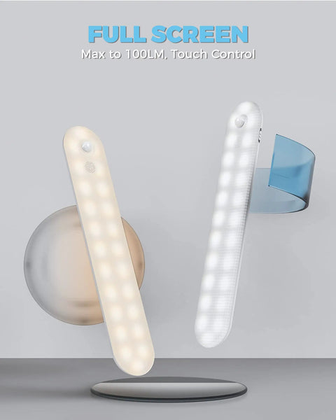 Motion Sensor Indoor LED Light For Cabinets And Pantry, Rechargeable Wireless Under-Cabinet Night Light with 48 LEDs displayed