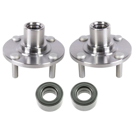 Two Piece Front Wheel Bearing And Hub Kit Compatible With Mitsubishi Lancer 2002 2006 And Mirage 2000 2002 Replacement DIY Friendly Replaces Worn Hubs And Bearings featuring two hubs and bearings