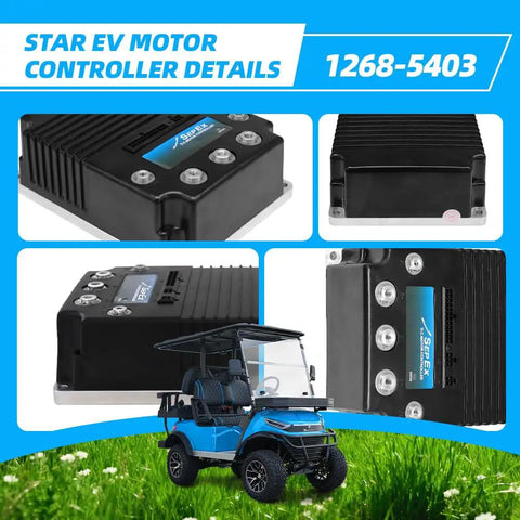 Top Shelf 48Volt 400 Amp Golf Cart Speed Controller Plug And Play Motor Driver Replacement Direct Fit 2016 Plus Star Ev Electric Golf Carts detailed view of control unit