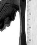 Side view of Oak Leaf Cast Iron Door Knocker Built Tough In Rustic 6 Inch Front Door Hardware With Rust-Resistant Powder Coat Finish.