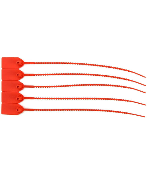 Plastic Tamper Seals 200 Pack Self Locking Security Zip Ties For Fire Extinguishers And Fire Safety Pull Tite Tags Easy Slide Lock Durable PP Material Red