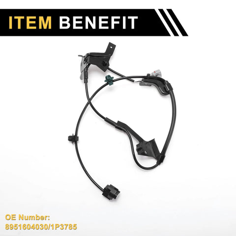 ABS wheel speed sensor harness, black plastic with mounting bracket, for Toyota Tacoma front-right (2005-2015)