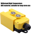 Vozinmost 12V DC Dump Trailer Remote Control Switch For Up Down Operation, yellow ABS material, momentary toggle design.