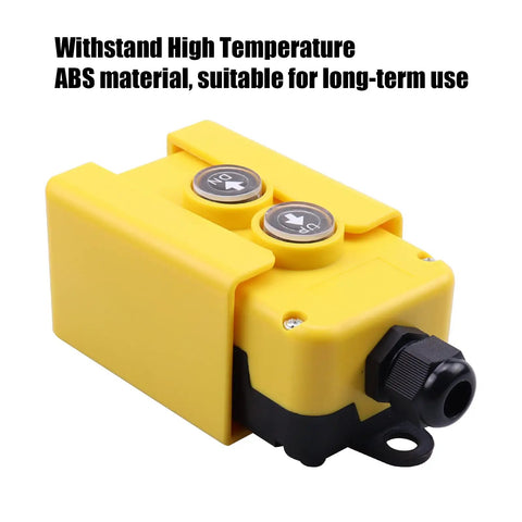 Vozinmost 12V DC Dump Trailer Remote Control Switch For Up Down Operation, yellow ABS material, momentary toggle design.