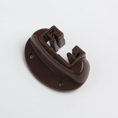 Brown plastic component for Five Piece Drawer Slides With Metal Backing And Screws, Center Mount Track Guides And Glides, top view