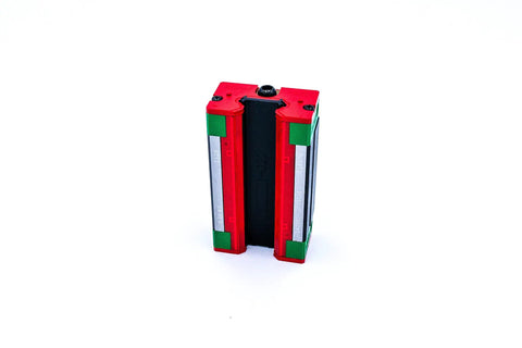 HGH20CA Linear Guideway With Heavy Load Block, Top Mount, Light Preload Z0, Normal Precision C, Self Aligning Arc Groove, HG Series H Block shown front view