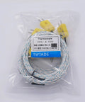 Five Pack Type K Mini Connector Thermocouple Probes With 3 Meter Cable, Fast Response Temperature Sensors For Everyday Use From -50C To 350C (-58F To 662F), Compatible With Type K Meters in clear packaging