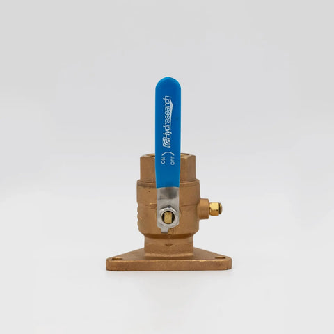 1 Inch Low Profile Bronze Ball Type Seacock With Full Flow 600 PSI Rating Durable C22000 Bronze Construction Easy Install High Corrosion Resistance For Boats And Yachts
