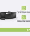 6 Foot AC Power Cord For Korg Pro Arranger N364 Music Workstation 61 Key Keyboard With Overload Protection coiled with 3-pin plug
