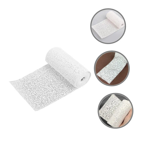 Heavy Duty Pro Grade Patch Kit with Plaster Gauze Strips for Drywall Repair Quick Fix of Loose Wall Fixtures, DIY Home Projects, and Model Scenery, showing a wide long roll.