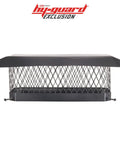 All Weather Galvanized Steel Chimney Cover With Bolt On Install Black Chimney Cap for Top of Flue Weatherproof Protection
