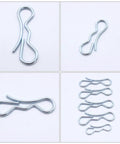 Durable Alloy Steel Cotter Pins Locking Split Fasteners For Heavy Duty Industrial And Mechanical Use With Tight Grip shown in various angles.
