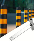 Triangle Socket Key 2 In 1 Compact Portable Tool Spanner for Barrier Posts with two size design displayed on bollards