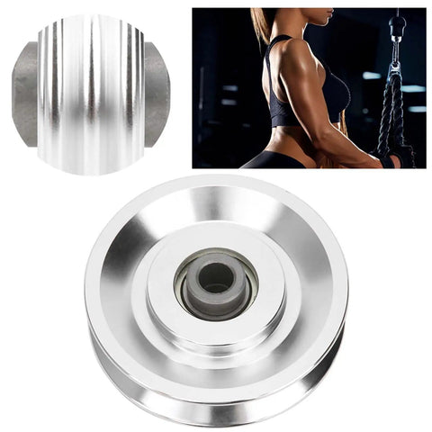 Aluminum 80mm Pulley Wheel For Cable Machines And Gym Equipment, Lightweight Smooth Running Replacement Pulley For Home Gyms, Fitness Stations, And Garage Door Systems, close-up