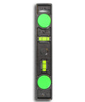Straight Shooter Heavy Duty Dual Moving Magnet Stud Finder With Built In Nine Inch Level showing green bubble level features.