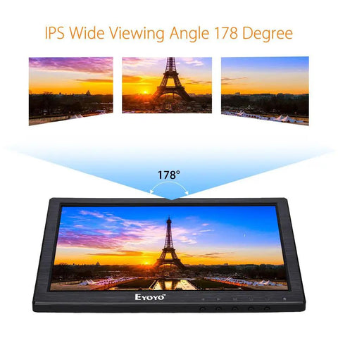 10 Inch IPS LCD Monitor With 1280x800 Resolution showcasing 178-degree viewing angle in home office security display setup
