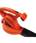 Powerful Corded Electric Leaf Blower For Quick Yard Cleanup, Handheld And Lightweight with 7 Amp Motor, close-up of handle
