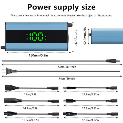54.6V 2A Electric Scooter Charger With 6-In-1 Universal Plug For 48V E-Bikes And Scooters, Lithium Battery Compatible, Smart Display With Real-Time Voltage, Time And Battery Percentage, Fast Charging, Overcharge Protection