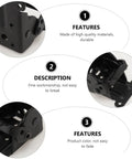 Close-up of Two Pack Black Iron Folding Spring Hinges for Table Legs, Heavy Load Bearing Furniture Hinge Accessory, foldable design