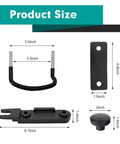 Roof Box U-Bolt Clamp Set For Roof Rack, Beefed-Up Metal Cargo Carrier Bolt Kit component dimensions display