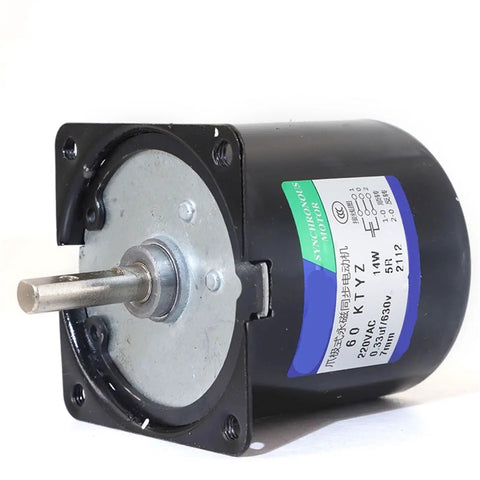 Go To Center Shaft For Permanent Magnetic Synchronous Motors 7mm Bore With Hole 14W 220V AC High Torque Accessory front view