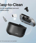 Smart Cat Water Fountain With App Monitoring And Stainless Steel Tray, 2.5L Automatic Water Dispenser components displayed