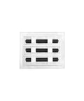 8x6 White Modern AC Vent Cover Dope Sleek Decorative Linear Slot Diffuser Register Grille For Ceiling Walls And Floors