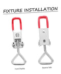 Heavy Duty Adjustable Toggle Clamp Latch With 360 Pound Capacity For Freezer Doors Cabinets Boxes And Tool Cases Built To Last And Keep Lids And Panels Secure In Busy Shops, front and reverse side