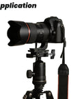 Four Piece Heavy Duty Stainless Steel Wing Knob Set Featuring Quarter Inch Coarse Thread And Rugged Black Grip For Quick Adjustable Fastening No Sweat Tweaks Built Like A Tank And Solid For Every Job on a camera tripod.