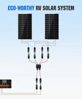 Integrated Solar Connector Kit With 2 To 4 Y Branch Parallel PV Adapter Cable for solar panels wiring diagram with controller.
