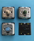 4 Position Rotary Switch For Electric Heaters And Radiators With 2 Gear 3 Gear Or 4 Gear Options, multiple units on blue background