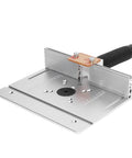 Badass Aluminum Router Lift System Kit With Smooth 180 Degree Rotation For Woodworking Enthusiasts And Inverted Routing Projects Featuring Durable Cnc Anodized Insert Plate for precise cutting and carving.