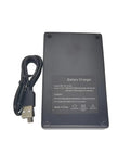 Dual Bay USB Battery Charger Box For 5V Batteries Fast Simultaneous Charging Lightweight Portable Dock with USB cable
