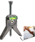 Front view of Anblak pipe center finder with 4-inch Y-base, dial bubble protractor, metal construction