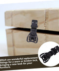 Close-up of Beefy Heavy Duty Toggle Latch Set With Hasp Butterfly Lock And Cam Lock Clip Pogo Spring Loaded Stainless Steel Black Finish