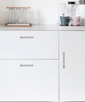 10 Pack 5 Inch Brushed Satin Nickel Cabinet Pulls Center To Center 128mm Durable Zinc Alloy Construction on kitchen cabinets