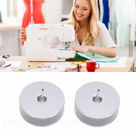 Top Shelf Aluminum Industrial Sewing Machine Bobbins 32 Mm Cnc Machined Dead On Balanced Winding Twin Pack with sewing machine.