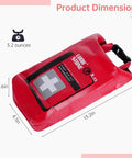 Rugged Outdoor Emergency Kit For Water Sports And Camping Waterproof Top Roll Case with Buckles, 13.2in x 4.1in x 2.6in dimensions